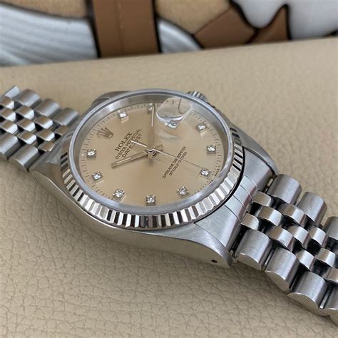 rolex datejust con brillantini anno 2004 quadrante anniversario